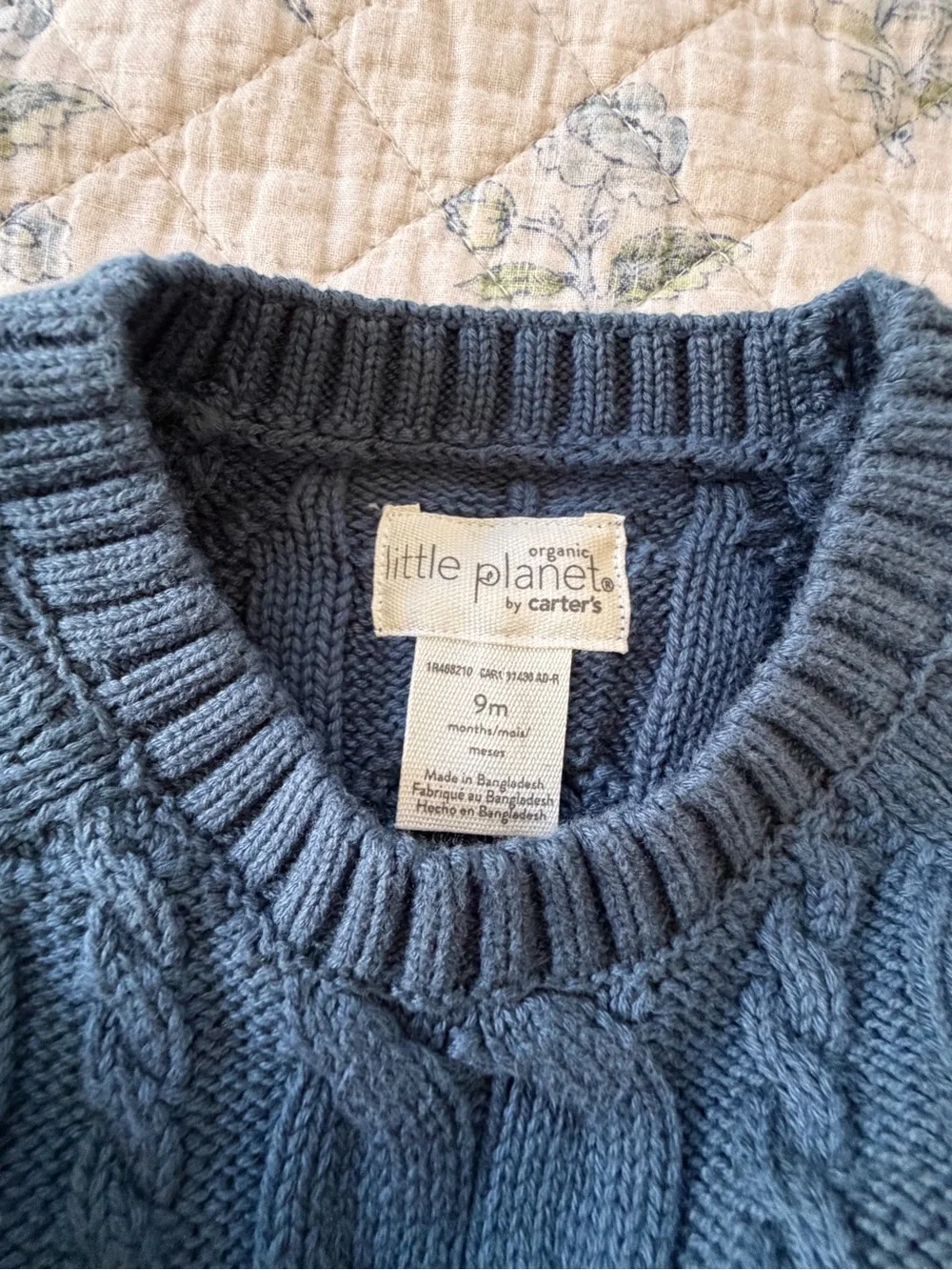 Little Planet Navy Cable Knit Sweater - Kids
